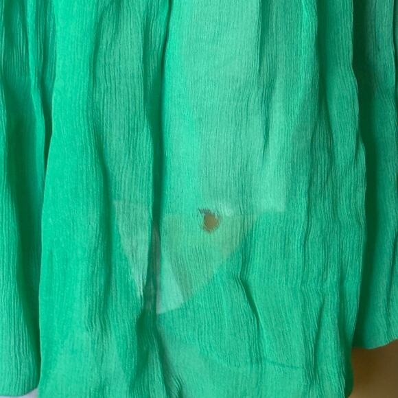 Vintage 1950s Green Chiffon Accordion Pleated Dress Cocktail BETTY INGVOLD READ - Picture 9 of 14